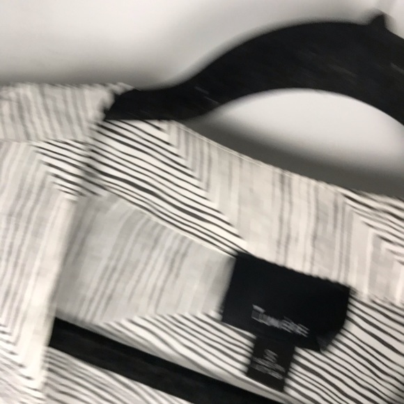 Lumiere vneck blouse long sleeve sheer white black - Picture 4 of 7